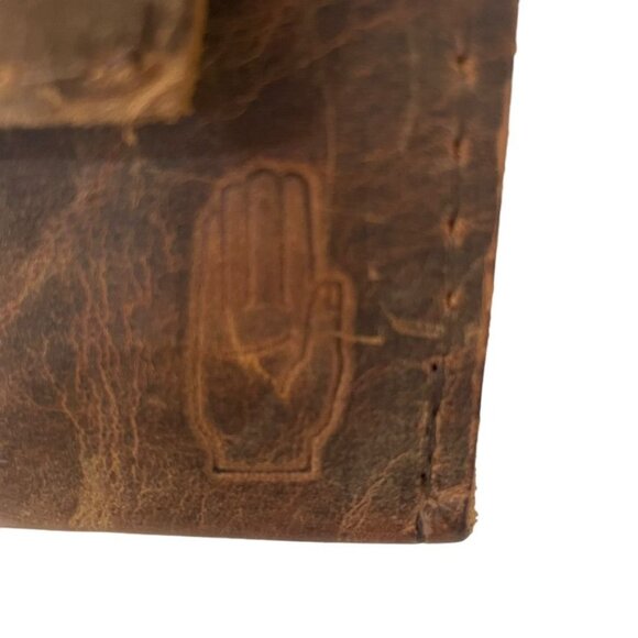 Handmade Distressed Leather Crossbody Bag Retro Rustic Academia Casual Outdoor - Picture 2 of 10